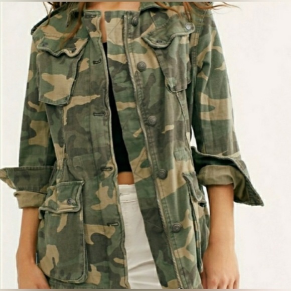 Free People Jackets & Blazers - Free People Not Your Brother’s Surplus Camo Jacket